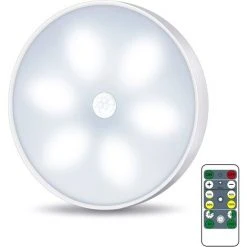 ABCRITAL Lampe Placard Veilleuse Led, Usb Rechargeable Lot De 1 Lampes De Nuit Sans Fil Avec Contrôle Tactile Et Télécommande Luminosité Réglable Lampe De Armoire Alimenté