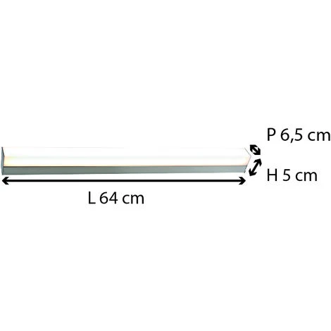 Plafonnier Salle De Bain IP44 (60cm 12W 950LM 4000K) Chrome - Voltman 2 Plafonnier Salle De Bain IP44 (60cm 12W 950LM 4000K) Chrome - Voltman – Image 2