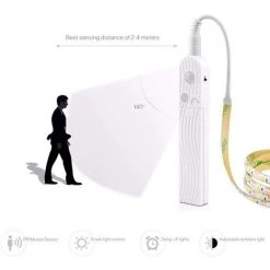 BETTERLIFE Détecteur De Mouvement Pour Placard Sous La Lumière Du Meuble Avec Kit De Bandes De DEL Flexibles à Piles Sans Fil à Double Mode Pour Armoire/escaliers 7 BETTERLIFE Détecteur De Mouvement Pour Placard Sous La Lumière Du Meuble Avec Kit De Bandes De DEL Flexibles à Piles Sans Fil à Double Mode Pour Armoire/escaliers -Promos Réglette & réglette LED Boutique 40333797 3