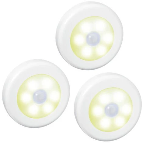 BETTERLIFE Lot De 3 Lampes LED à Détecteur De Mouvement, Sans Fil, Alimentées Par Piles, à Coller N'importe Où, éclairage D'escalier, Couloir, Salle De Bain, Cuisine, Armoire, Escaliers (lumière Chaude) 1 BETTERLIFE Lot De 3 Lampes LED à Détecteur De Mouvement, Sans Fil, Alimentées Par Piles, à Coller N'importe Où, éclairage D'escalier, Couloir, Salle De Bain, Cuisine, Armoire, Escaliers (lumière Chaude)