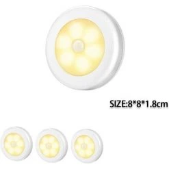BETTERLIFE Lot De 3 Lampes LED à Détecteur De Mouvement, Sans Fil, Alimentées Par Piles, à Coller N'importe Où, éclairage D'escalier, Couloir, Salle De Bain, Cuisine, Armoire, Escaliers (lumière Chaude) 9 BETTERLIFE Lot De 3 Lampes LED à Détecteur De Mouvement, Sans Fil, Alimentées Par Piles, à Coller N'importe Où, éclairage D'escalier, Couloir, Salle De Bain, Cuisine, Armoire, Escaliers (lumière Chaude) -Promos Réglette & réglette LED Boutique 40333810 5