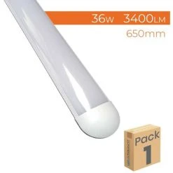 LED ATOMANT SL Luminaire LED Lineal Surface Slim Plus 65cm 36W 3400LM | Blanc Neutre 4500K - Pack 1 Pce. - Blanc Neutre 4500K