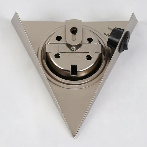 TRIOMPHE TTIO Sous La Lumière Du Cabinet 145x125x40mm Triangle Shelf Lumière En Acier Inoxydable Lumière Blanche Sous La Lumière De La Lampe De Placard (Température De Couleur : 4000K) 2 TRIOMPHE TTIO Sous La Lumière Du Cabinet 145x125x40mm Triangle Shelf Lumière En Acier Inoxydable Lumière Blanche Sous La Lumière De La Lampe De Placard (Température De Couleur : 4000K) – Image 2