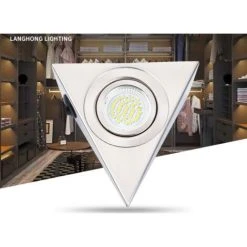TRIOMPHE TTIO Sous La Lumière Du Cabinet 145x125x40mm Triangle Shelf Lumière En Acier Inoxydable Lumière Blanche Sous La Lumière De La Lampe De Placard (Température De Couleur : 4000K) 7 TRIOMPHE TTIO Sous La Lumière Du Cabinet 145x125x40mm Triangle Shelf Lumière En Acier Inoxydable Lumière Blanche Sous La Lumière De La Lampe De Placard (Température De Couleur : 4000K) -Promos Réglette & réglette LED Boutique 40455277 3