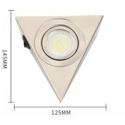 TRIOMPHE TTIO Sous La Lumière Du Cabinet 145x125x40mm Triangle Shelf Lumière En Acier Inoxydable Lumière Blanche Sous La Lumière De La Lampe De Placard (Température De Couleur : 4000K) 8 TRIOMPHE TTIO Sous La Lumière Du Cabinet 145x125x40mm Triangle Shelf Lumière En Acier Inoxydable Lumière Blanche Sous La Lumière De La Lampe De Placard (Température De Couleur : 4000K) -Promos Réglette & réglette LED Boutique 40455277 4