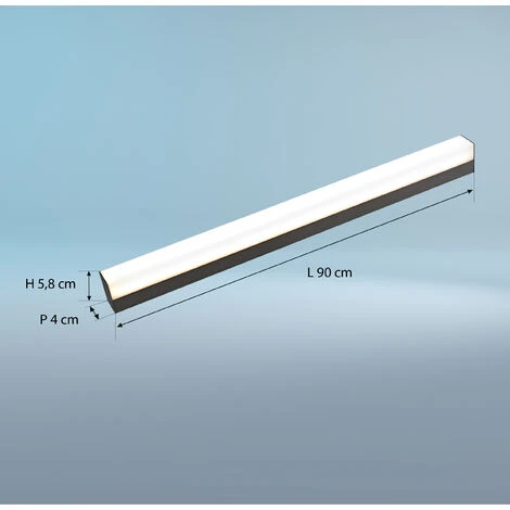 Réglette Spécial Salle De Bains IP44 (90cm 18W 1410LM 4000K) Noire - Voltman 2 Réglette Spécial Salle De Bains IP44 (90cm 18W 1410LM 4000K) Noire - Voltman – Image 2