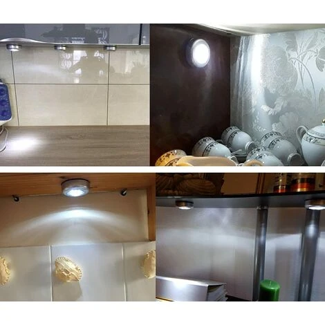 Veilleuses Lot De 9 Spot Lampe LED Éclairage De Nuit Autocollant Alimenté Par 3 Piles/Batteries Pour Penderie/Placard/Étagère/Entrée/Cuisine/Passage GrooFoo 3 Veilleuses Lot De 9 Spot Lampe LED Éclairage De Nuit Autocollant Alimenté Par 3 Piles/Batteries Pour Penderie/Placard/Étagère/Entrée/Cuisine/Passage GrooFoo – Image 3