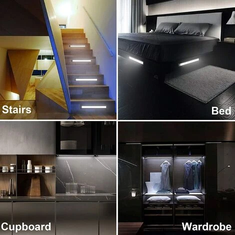 BETTERLIFE BETTE Lot De 2 Lampes D'armoire à Détecteur De Mouvement à LED, 150LM, Lampes De Cuisine Avec Batterie Rechargeable, éclairage USB, Auto/marche/arrêt 5 BETTERLIFE BETTE Lot De 2 Lampes D'armoire à Détecteur De Mouvement à LED, 150LM, Lampes De Cuisine Avec Batterie Rechargeable, éclairage USB, Auto/marche/arrêt – Image 5