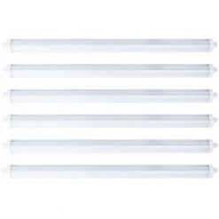 ETC-SHOP Plafonnier D'atelier LED 120 Cm étanche à L'humidité Blanc Neutre, Tube IP65, 1x LED 24W 3840lm 4500K, Garage En Sous-sol, Lot De 6
