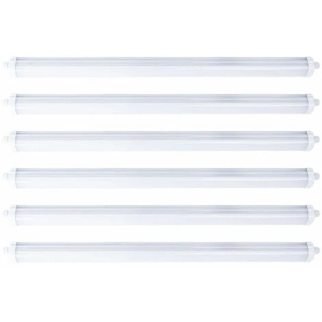 ETC-SHOP Plafonnier D'atelier LED 120 Cm étanche à L'humidité Blanc Neutre, Tube IP65, 1x LED 24W 3840lm 4500K, Garage En Sous-sol, Lot De 6 1 ETC-SHOP Plafonnier D'atelier LED 120 Cm étanche à L'humidité Blanc Neutre, Tube IP65, 1x LED 24W 3840lm 4500K, Garage En Sous-sol, Lot De 6