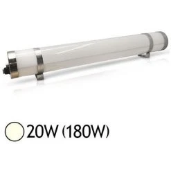 MIIDEX LIGHTING Tubulaire LED 20W (180W) IP67 Opale 600 Mm Chainable Blanc Jour 4000°K