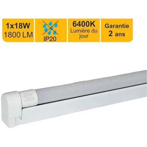 LUTECE-ARC Boitier IP20 120cm + Tube LED 18W 1x18W 1800lm 6500K 1 LUTECE-ARC Boitier IP20 120cm + Tube LED 18W 1x18W 1800lm 6500K