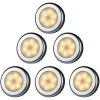 Lampe LED Sans Fil Avec Détecteur De Mouvement Pour Placard, Escalier, Couloir, Cuisine, Chambre à Coucher (6pcs) Irisfr ​(coquille D'argent (lumière Chaude）