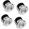 Mini Spots LED Encastrables, 3 W, Blanc Chaud, Pour Vitrine, Station D'intérieur, éclairage De Plaque De Plâtre, Avec Transformateur Lot De 4 Irisfr（argent)