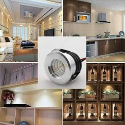 Mini Spots LED Encastrables, 3 W, Blanc Chaud, Pour Vitrine, Station D'intérieur, éclairage De Plaque De Plâtre, Avec Transformateur Lot De 4 Irisfr（argent) -Promos Réglette & réglette LED Boutique 44090702 5