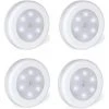 Lampe Adhésive LED, Eclairage LED Détecteur De Mouvement Avec Base Magnétique Lot De 4 Irisfr (Alimenté Par Batterie)