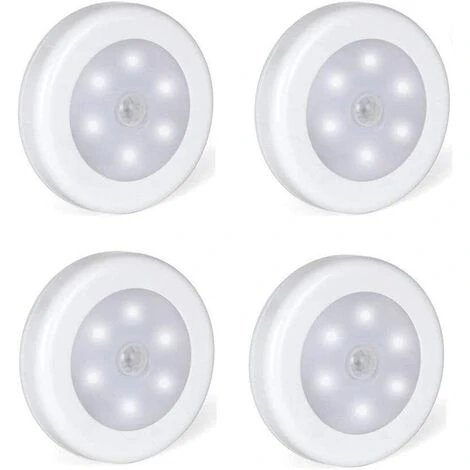 Lampe Adhésive LED, Eclairage LED Détecteur De Mouvement Avec Base Magnétique Lot De 4 Irisfr (Alimenté Par Batterie) 1 Lampe Adhésive LED, Eclairage LED Détecteur De Mouvement Avec Base Magnétique Lot De 4 Irisfr (Alimenté Par Batterie)