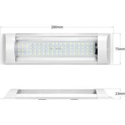 SUN FLOWERIT Éclairage Intérieur, Lampes LED De Plafonnier, Éclairage De Toit 12V-80V 72 LED 6000K Pour Camping Car/Remorque/Camionnette/Bateau Avec Interrupteur Marche/arrêt Blanc(2 Pcs) 9 SUN FLOWERIT Éclairage Intérieur, Lampes LED De Plafonnier, Éclairage De Toit 12V-80V 72 LED 6000K Pour Camping Car/Remorque/Camionnette/Bateau Avec Interrupteur Marche/arrêt Blanc(2 Pcs) -Promos Réglette & réglette LED Boutique 45225326 5