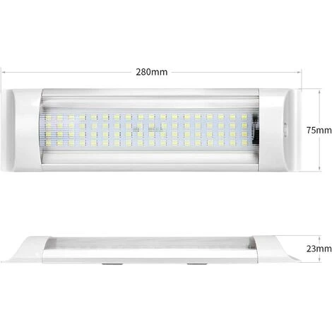 SUN FLOWERIT Éclairage Intérieur, Lampes LED De Plafonnier, Éclairage De Toit 12V-80V 72 LED 6000K Pour Camping Car/Remorque/Camionnette/Bateau Avec Interrupteur Marche/arrêt Blanc(2 Pcs) 5 SUN FLOWERIT Éclairage Intérieur, Lampes LED De Plafonnier, Éclairage De Toit 12V-80V 72 LED 6000K Pour Camping Car/Remorque/Camionnette/Bateau Avec Interrupteur Marche/arrêt Blanc(2 Pcs) – Image 5