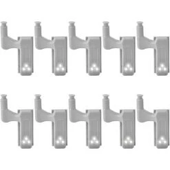VERSAILLESFR 10 Pcs Led Cabinet Lumière 12v 23A Batterie Alimenté Capteur D'éclairage Auto Off/sur Pour Cuisine à Domicile Placard, Armoire, Salon, Placard Chambre, Armoire LED Charnière Lumières De Nuit -Versailles