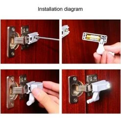 VERSAILLESFR 10 Pcs Led Cabinet Lumière 12v 23A Batterie Alimenté Capteur D'éclairage Auto Off/sur Pour Cuisine à Domicile Placard, Armoire, Salon, Placard Chambre, Armoire LED Charnière Lumières De Nuit -Versailles 9 VERSAILLESFR 10 Pcs Led Cabinet Lumière 12v 23A Batterie Alimenté Capteur D'éclairage Auto Off/sur Pour Cuisine à Domicile Placard, Armoire, Salon, Placard Chambre, Armoire LED Charnière Lumières De Nuit -Versailles -Promos Réglette & réglette LED Boutique 45789667 5