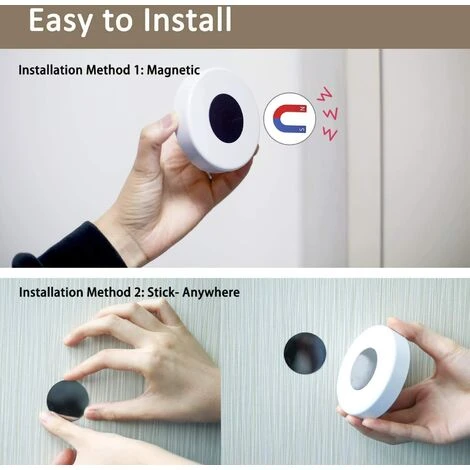 VERSAILLESFR Veilleuse Led, Magnétique Lampe Detecteur De Mouvement Interieur Avec Tampons Adhésifs Gratuits, Coller N'importe Où, Capteur Sans Fil USB Rechargeable | Blanc Chaud | Paquet De 2 -Versailles 4 VERSAILLESFR Veilleuse Led, Magnétique Lampe Detecteur De Mouvement Interieur Avec Tampons Adhésifs Gratuits, Coller N'importe Où, Capteur Sans Fil USB Rechargeable | Blanc Chaud | Paquet De 2 -Versailles – Image 4