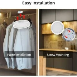 VERSAILLESFR Lampe De Placard LED Éclairage, Versailles Spot LED Intérieur, Rond Ultra Slim Blanc Chaud 3000K, Pour Salle De Bain, Toilette, Cuisine, Salon, Couloi, Lot De 4 [Classe énergétique A++] -Promos Réglette & réglette LED Boutique 45801361 3