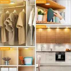 VERSAILLESFR Lampe De Placard LED Éclairage, Versailles Spot LED Intérieur, Rond Ultra Slim Blanc Chaud 3000K, Pour Salle De Bain, Toilette, Cuisine, Salon, Couloi, Lot De 4 [Classe énergétique A++] -Promos Réglette & réglette LED Boutique 45801361 5