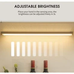 ASUPERMALL Éclairage Sous Armoire Activé Par Vague De Main Bricolage Autocollant Sous Éclairage De Comptoir Aimant Mural Barre Lumineuse Usb Capteur De Mouvement Veilleuse Pour Placards Cuisine Escaliers Placard, 20cm, Blanc Chaud - 20cm, Blanc Chaud 9 ASUPERMALL Éclairage Sous Armoire Activé Par Vague De Main Bricolage Autocollant Sous Éclairage De Comptoir Aimant Mural Barre Lumineuse Usb Capteur De Mouvement Veilleuse Pour Placards Cuisine Escaliers Placard, 20cm, Blanc Chaud - 20cm, Blanc Chaud -Promos Réglette & réglette LED Boutique 47041305 5