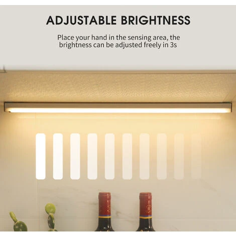 ASUPERMALL Éclairage Sous Armoire Activé Par Vague De Main Bricolage Autocollant Sous Éclairage De Comptoir Aimant Mural Barre Lumineuse Usb Capteur De Mouvement Veilleuse Pour Placards Cuisine Escaliers Placard, 20cm, Blanc Chaud - 20cm, Blanc Chaud 5 ASUPERMALL Éclairage Sous Armoire Activé Par Vague De Main Bricolage Autocollant Sous Éclairage De Comptoir Aimant Mural Barre Lumineuse Usb Capteur De Mouvement Veilleuse Pour Placards Cuisine Escaliers Placard, 20cm, Blanc Chaud - 20cm, Blanc Chaud – Image 5