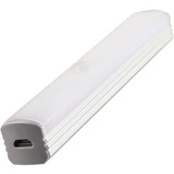 ASUPERMALL Éclairage Sous L'Armoire Capteur De Lumière à Led Diy Stick-On Sous L'Aimant D'Éclairage De Comptoir Veilleuse à Capteur De Mouvement Usb Murale Pour Placards Escaliers De Cuisine 3 Modes D'Éclairage, 10cm, Blanc - 10cm, Blanc