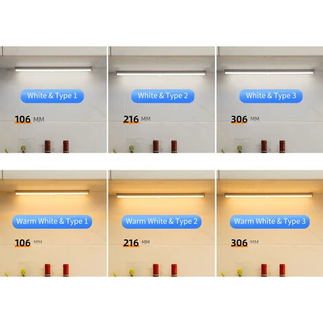ASUPERMALL Éclairage Sous L'Armoire Capteur De Lumière à Led Diy Stick-On Sous L'Aimant D'Éclairage De Comptoir Veilleuse à Capteur De Mouvement Usb Murale Pour Placards Escaliers De Cuisine 3 Modes D'Éclairage, 10cm, Blanc - 10cm, Blanc 3 ASUPERMALL Éclairage Sous L'Armoire Capteur De Lumière à Led Diy Stick-On Sous L'Aimant D'Éclairage De Comptoir Veilleuse à Capteur De Mouvement Usb Murale Pour Placards Escaliers De Cuisine 3 Modes D'Éclairage, 10cm, Blanc - 10cm, Blanc – Image 3