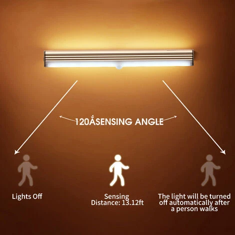 ASUPERMALL Éclairage Sous L'Armoire Capteur De Lumière à Led Diy Stick-On Sous L'Aimant D'Éclairage De Comptoir Veilleuse à Capteur De Mouvement Usb Murale Pour Placards Escaliers De Cuisine 3 Modes D'Éclairage, 10cm, Blanc - 10cm, Blanc 4 ASUPERMALL Éclairage Sous L'Armoire Capteur De Lumière à Led Diy Stick-On Sous L'Aimant D'Éclairage De Comptoir Veilleuse à Capteur De Mouvement Usb Murale Pour Placards Escaliers De Cuisine 3 Modes D'Éclairage, 10cm, Blanc - 10cm, Blanc – Image 4