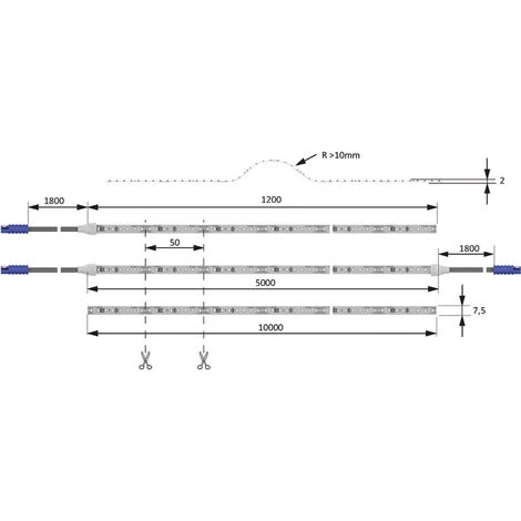 Bande Led Versa Inside 160 - Couleur De La Lumière : Variable - HALEMEIER 2 Bande Led Versa Inside 160 - Couleur De La Lumière : Variable - HALEMEIER – Image 2