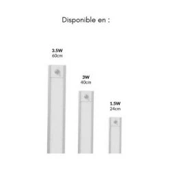 SILAMP Réglette LED Rechargeable USB 24cm IP40 Avec Détecteur De Mouvement - Blanc Neutre 4000K - 5500K 9 SILAMP Réglette LED Rechargeable USB 24cm IP40 Avec Détecteur De Mouvement - Blanc Neutre 4000K - 5500K -Promos Réglette & réglette LED Boutique 50238385 5