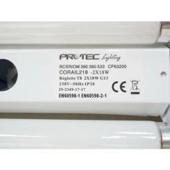 [PRO.TEC] Reglette Fluo Double 2x18W Interieur 630x83x43mm Avec Tubes 4000K Et Ballast 230V IP20 PROTEC CORAIL218 -Promos Réglette & réglette LED Boutique 50295805 5