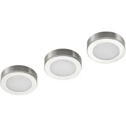 ARCCHIO LED Lampes Sous Meuble à Intensité Variable 'Vilam' En Aluminium Pour Salon & Salle à Manger - Nickel