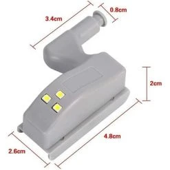 SUPERMARKET 10pcs Lumière De Placard Charnière LED Lumière Du Capteur Lampe De Nuit Penderie Cabinet Armoire Veilleuse(Blanc Chaud)，Superma -Promos Réglette & réglette LED Boutique 51013799 4