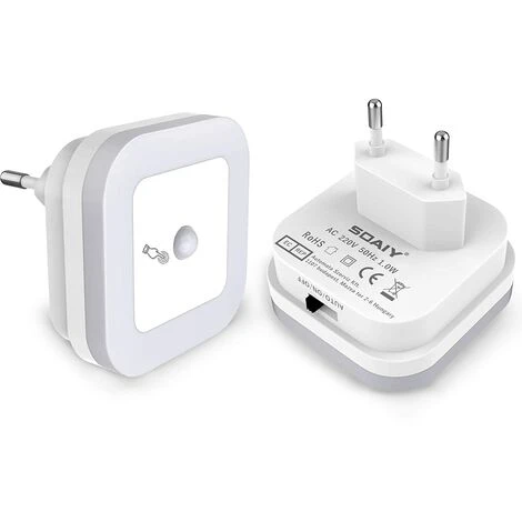 ABCRITAL Veilleuse Led À Intensité Variable Avec Capteur De Mouvement Lot De 2 Douilles De Veilleuse Luminosité Réglable En Continu 3 Modes (Auto/On/Off) Lumière D'Orientation Chambre D'Enfant Couloir Escalier Blanc 1 ABCRITAL Veilleuse Led À Intensité Variable Avec Capteur De Mouvement Lot De 2 Douilles De Veilleuse Luminosité Réglable En Continu 3 Modes (Auto/On/Off) Lumière D'Orientation Chambre D'Enfant Couloir Escalier Blanc