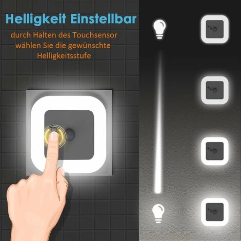 ABCRITAL Veilleuse Led À Intensité Variable Avec Capteur De Mouvement Lot De 2 Douilles De Veilleuse Luminosité Réglable En Continu 3 Modes (Auto/On/Off) Lumière D'Orientation Chambre D'Enfant Couloir Escalier Blanc 2 ABCRITAL Veilleuse Led À Intensité Variable Avec Capteur De Mouvement Lot De 2 Douilles De Veilleuse Luminosité Réglable En Continu 3 Modes (Auto/On/Off) Lumière D'Orientation Chambre D'Enfant Couloir Escalier Blanc – Image 2