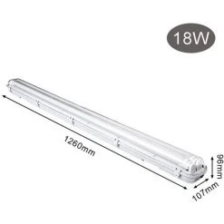 Hengda Réglette Lumineuse LED 120cm 18W - Blanc Froid 4000K-4500K - Double Tube 7 Hengda Réglette Lumineuse LED 120cm 18W - Blanc Froid 4000K-4500K - Double Tube -Promos Réglette & réglette LED Boutique 51347080 3
