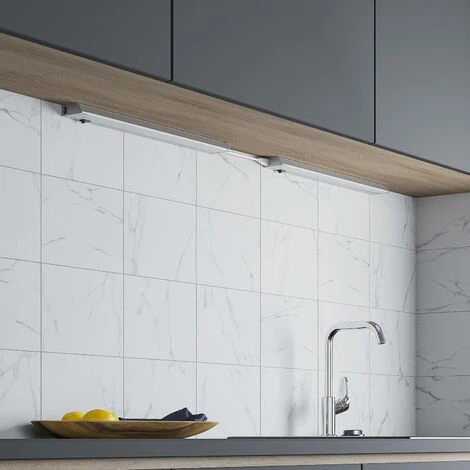 PRIOS LED Lampes Sous Meuble 'Savorik' Pour Cuisine - Argenté, Blanc 2 PRIOS LED Lampes Sous Meuble 'Savorik' Pour Cuisine - Argenté, Blanc – Image 2