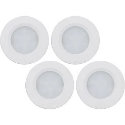 MÜLLERLICHT Lot De 4 Spots LED Cabinet Montage En Saillie Flat, Plastique, 7 W, Blanc, 5,5 X 5,5 X 1 Cm