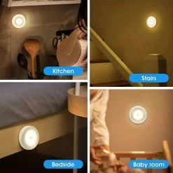 ELLE Lot De 2 Lampe Adhésive LED, Eclairage LED Avec Base Magnétique (Alimenté Par Batterie) -Promos Réglette & réglette LED Boutique 52569972 5