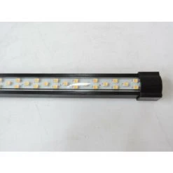 SIGNCOMPLEX Reglette Extra-plate LED 10W Noire L500mm 96leds SMD Chaud 3000K 116lm Diffuseur Clair Alim 12V DC (non Incl) Interieur