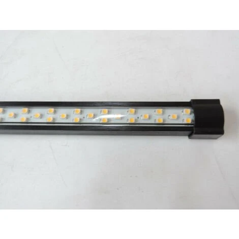 SIGNCOMPLEX Reglette Extra-plate LED 10W Noire L500mm 96leds SMD Chaud 3000K 116lm Diffuseur Clair Alim 12V DC (non Incl) Interieur 1 SIGNCOMPLEX Reglette Extra-plate LED 10W Noire L500mm 96leds SMD Chaud 3000K 116lm Diffuseur Clair Alim 12V DC (non Incl) Interieur