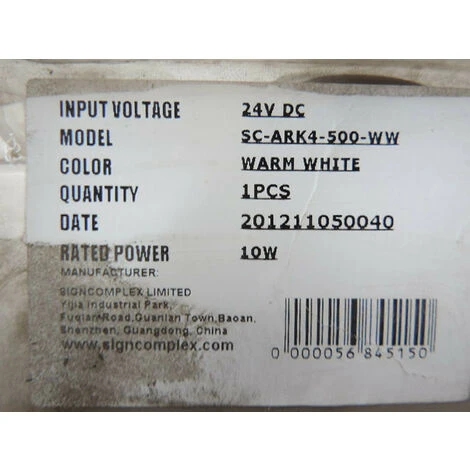 SIGNCOMPLEX Reglette Extra-plate LED 10W Noire L500mm 96leds SMD Chaud 3000K 116lm Diffuseur Clair Alim 12V DC (non Incl) Interieur 2 SIGNCOMPLEX Reglette Extra-plate LED 10W Noire L500mm 96leds SMD Chaud 3000K 116lm Diffuseur Clair Alim 12V DC (non Incl) Interieur – Image 2