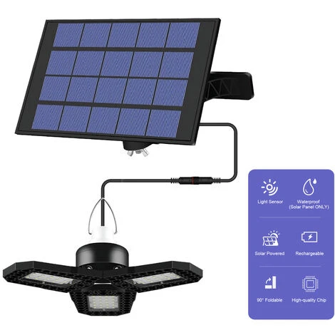 SUPERSELLER Réglette Chantier, Garage Et Cave Lampe Solaire De Garage à LED Pour Intérieur 60 LED Déformables LED Avec Panneau Solaire étanche IP65 Lampe De Plafond à LED Rechargeable à éclairage Automatique Pour Intérieur Yard Gate Shop, 1 Tête & Blanc Chaud - 1 Têt 2 SUPERSELLER Réglette Chantier, Garage Et Cave Lampe Solaire De Garage à LED Pour Intérieur 60 LED Déformables LED Avec Panneau Solaire étanche IP65 Lampe De Plafond à LED Rechargeable à éclairage Automatique Pour Intérieur Yard Gate Shop, 1 Tête & Blanc Chaud - 1 Têt – Image 2