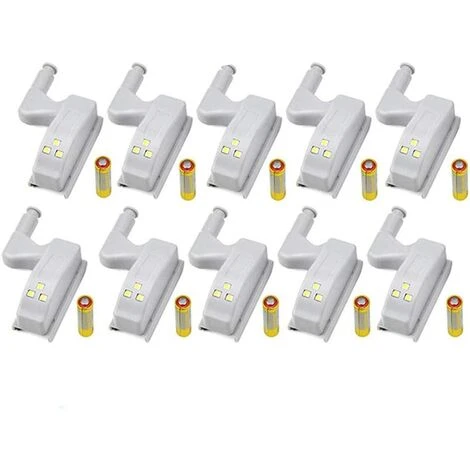 Fei Yu LED Charnière Lumière Universelle Maison Cuisine Bureau Porte Lumière Hôtel Armoire Placard Commutateur Automatique Cool Blanc Éclairage Lampe Placard Nuit Lumière (batterie Non Incluse, 10 PCS) 1 Fei Yu LED Charnière Lumière Universelle Maison Cuisine Bureau Porte Lumière Hôtel Armoire Placard Commutateur Automatique Cool Blanc Éclairage Lampe Placard Nuit Lumière (batterie Non Incluse, 10 PCS)