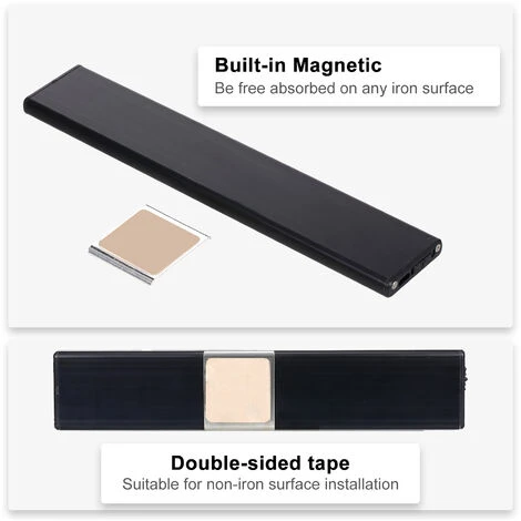 SUPERSELLER Détection De La Lumière De Placard à LED Lampe De Capteur Rechargeable Pour Armoire Lumière De Garde-robe Sans Fil Pour Placard De Cuisine 6000K USB Charge Barre Lumineuse De Placard 3 Modes - Noir 40cm 2 SUPERSELLER Détection De La Lumière De Placard à LED Lampe De Capteur Rechargeable Pour Armoire Lumière De Garde-robe Sans Fil Pour Placard De Cuisine 6000K USB Charge Barre Lumineuse De Placard 3 Modes - Noir 40cm – Image 2